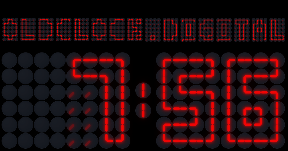 OldClock.Digital - Kinetic Analog Clock Time Display